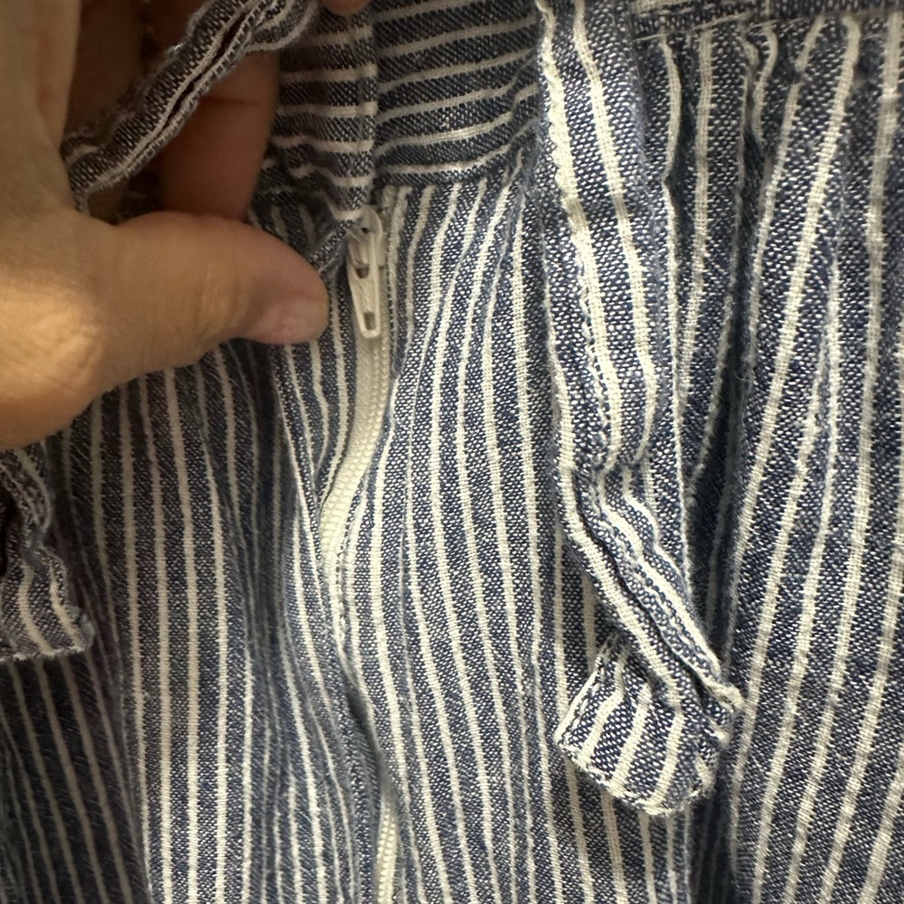 Anthropologie Blue Striped‎ Jumpsuit - Picture 7 of 8